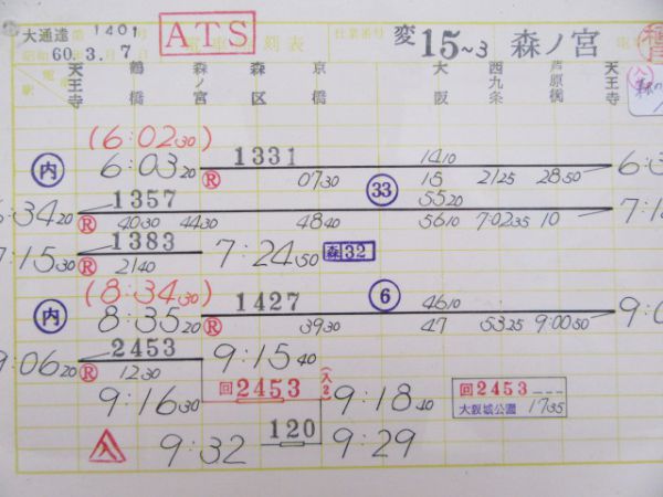 森ノ宮電車区　103系バラ2仕業組