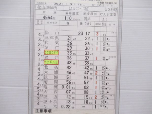 松山運転所　普通行路揃い