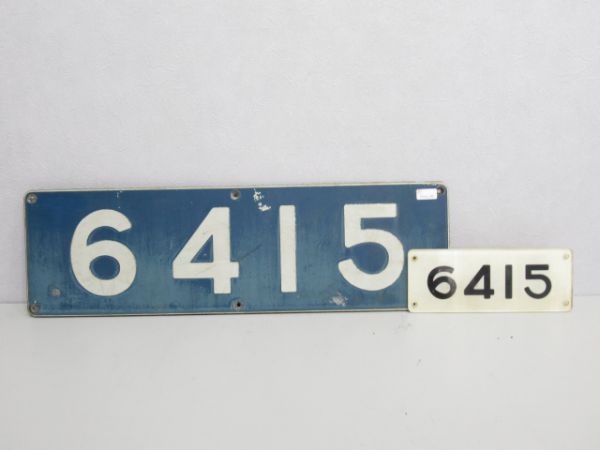 大阪地下鉄6415車内番号板とセット