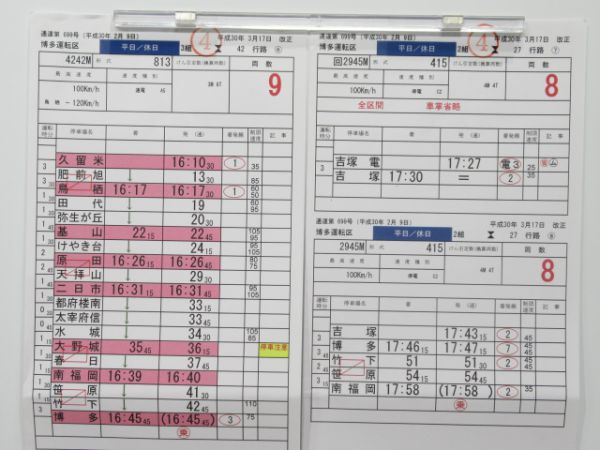博多運転区定期バラ5枚