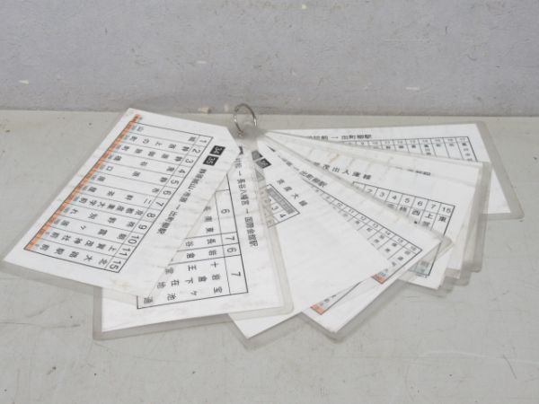 京都バス運賃整理番号表