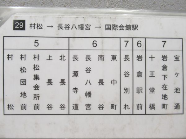 京都バス運賃整理番号表