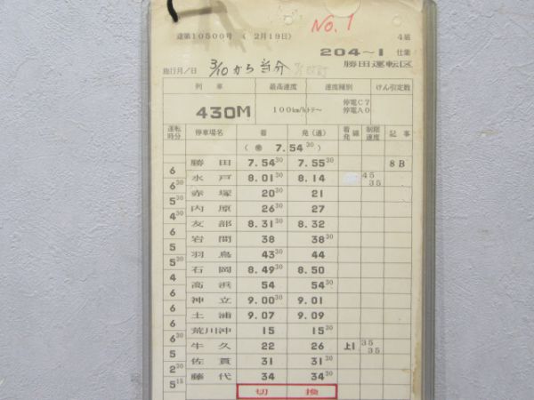 勝田運転区 204～1行路 揃い