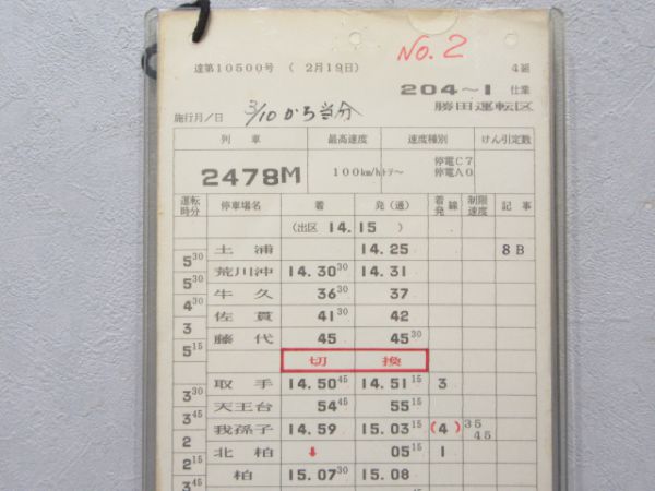 勝田運転区 204～1行路 揃い