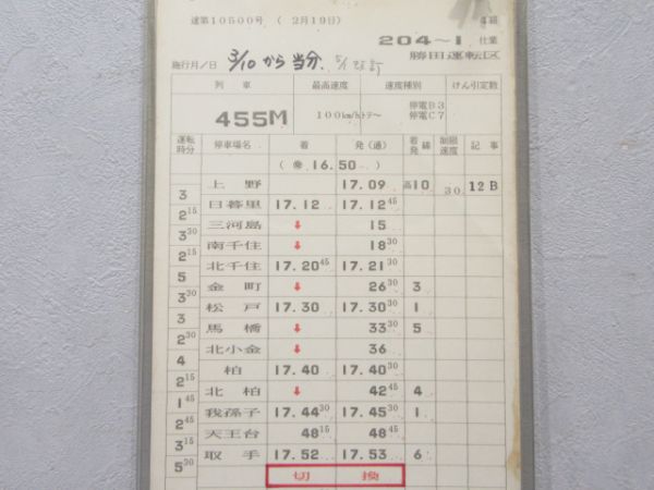 勝田運転区 204～1行路 揃い