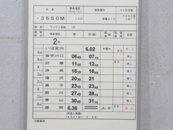 IGR運輸管理所 岩手銀河鉄道 B1行路揃い