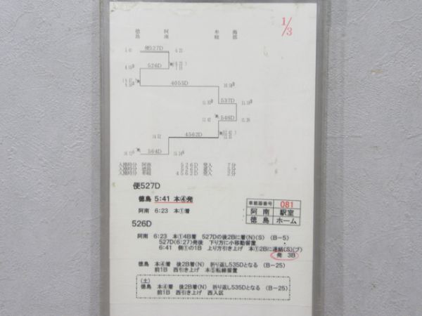 徳島運転所 DC2組 13行路(剣山4号入り) 揃い