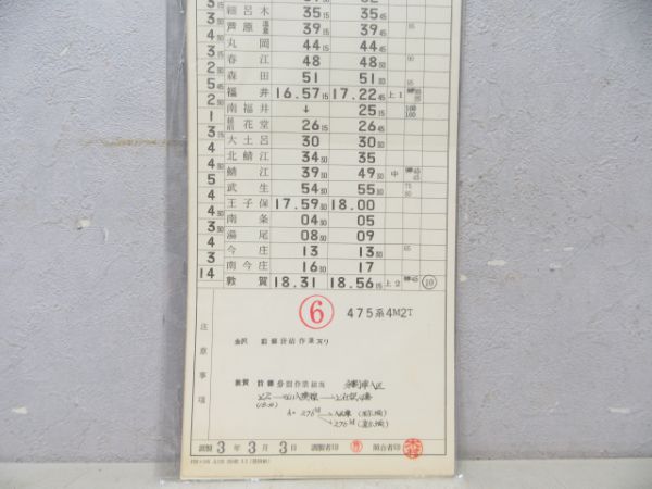 金沢運転所 3組 26仕業(特急雷鳥45号・18号入り) 揃い