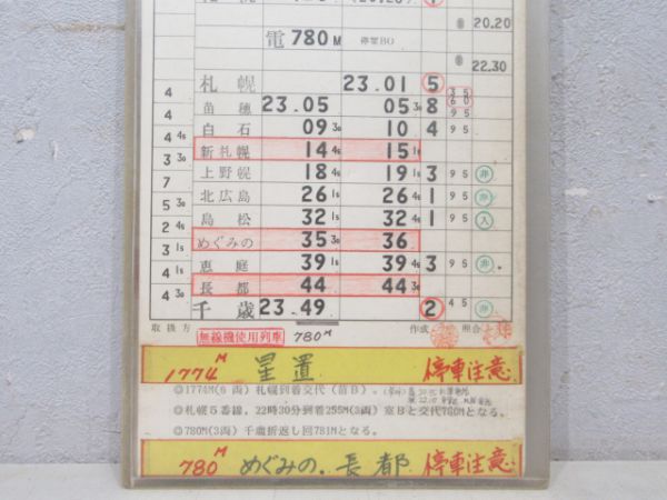 札幌運転区 第2-1仕業 行路揃い