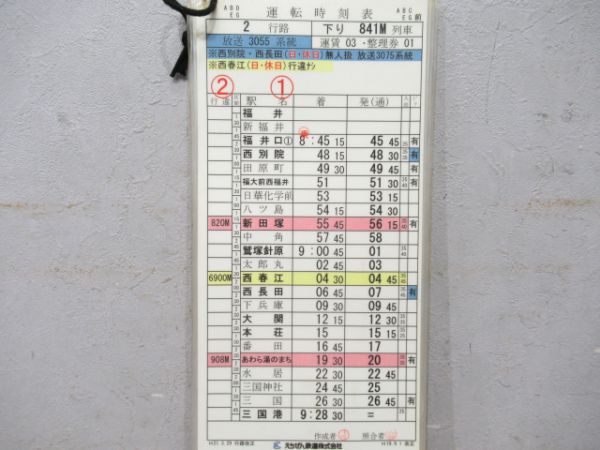 えちぜん鉄道揃い