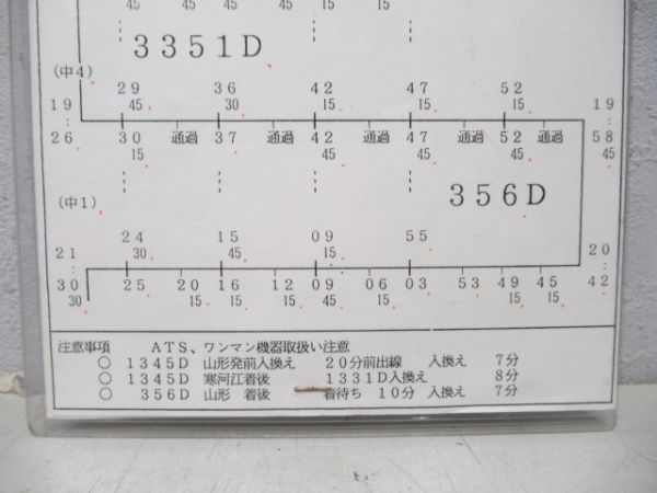 左沢線営業所行路表揃い