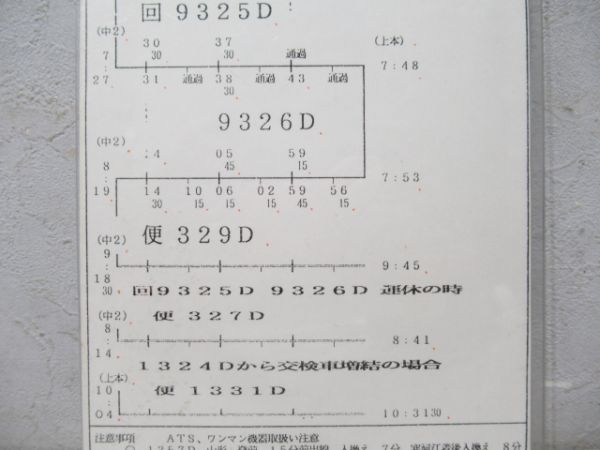 左沢線営業所行路表揃い