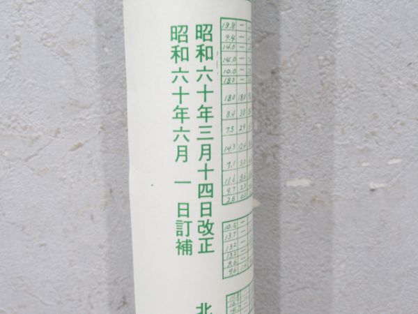 北海道総局列車ダイヤ7枚