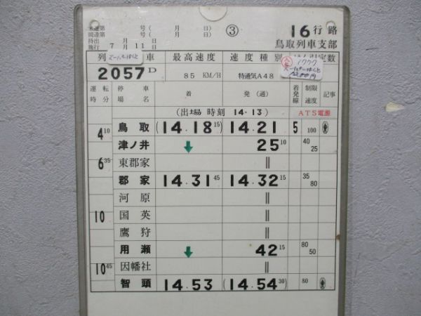 鳥取列車支部スーパーはくと