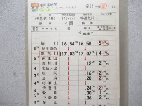 旭川運転所 キハ183系 (特急オホーツク入り)