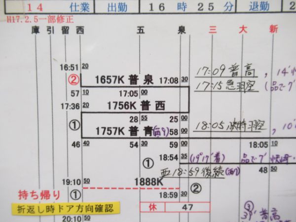 都営地下鉄西馬込乗務区揃い