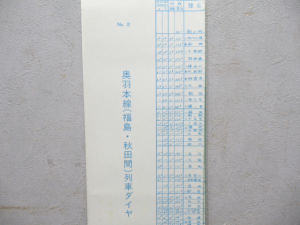 列車ダイヤ 秋田鉄道管理局 No.1～No.5 18線区