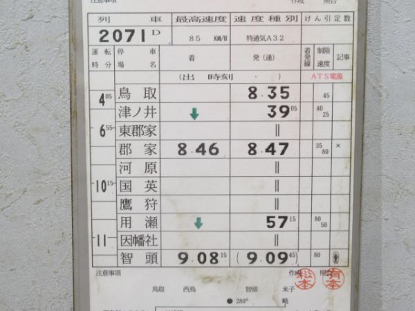 鳥取列車支部いなば揃い