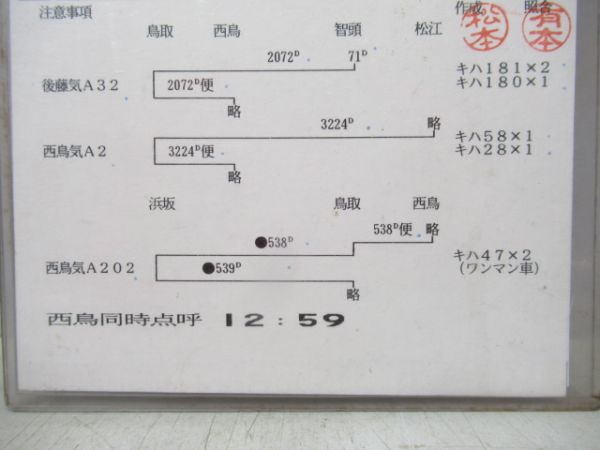 鳥取列車支部いなば揃い