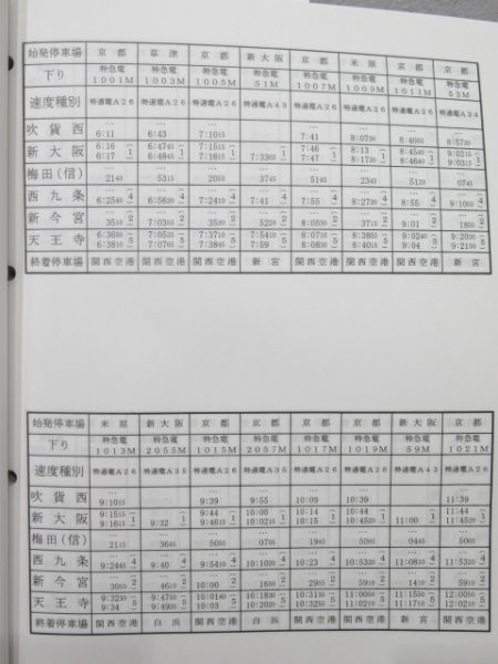 列車運転時刻表3冊