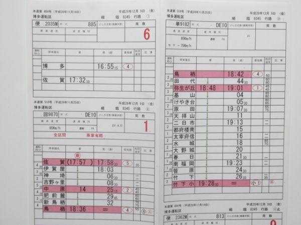 博多運転区4仕業(マヤ検等)