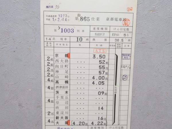 京都電車区う回出雲揃い