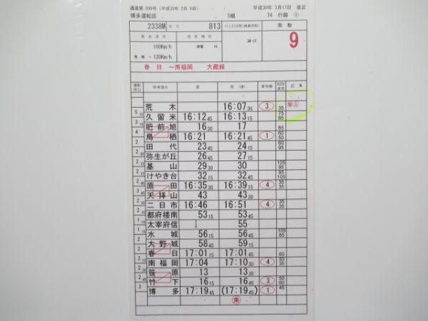 博多運転区 74行路 揃い