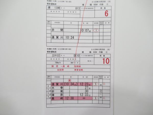 博多運転区 ③仕業 揃い(DE10)