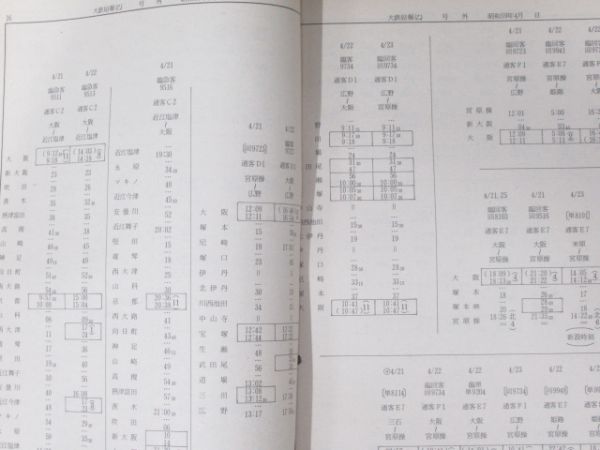 大阪鉄道管理局 運転報(乙) 号外バラ4冊分