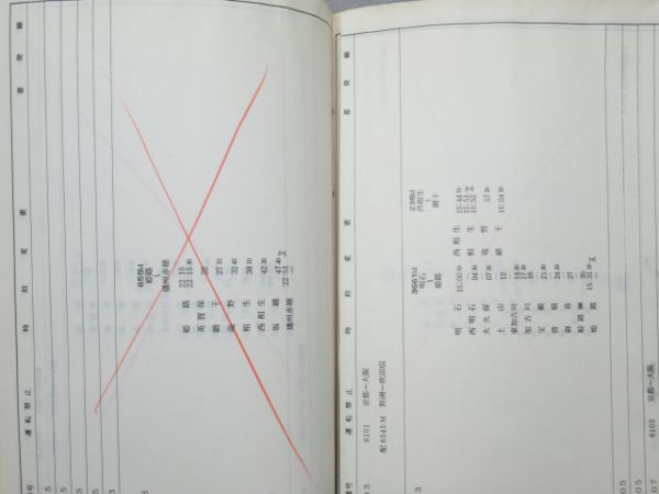 大阪鉄道管理局 臨時列車運転時刻表