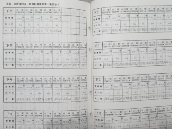 JR西日本 列車運転時刻表 その1 【休日用】 - 銀河