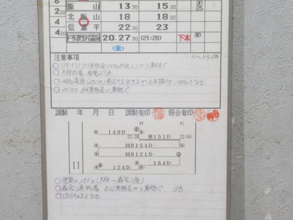 長野運転区 11仕業 揃い (通票表示・飯山線)