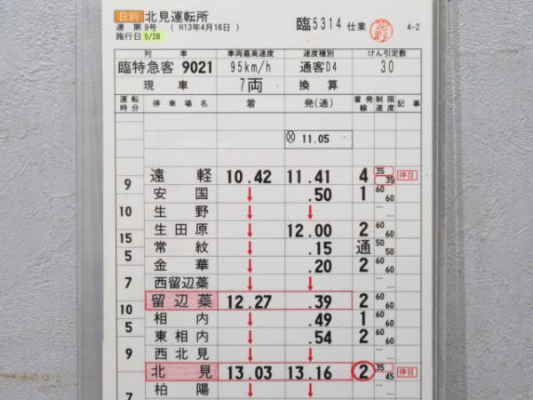 北見運転所 臨5314仕業 揃い (大雪入り)