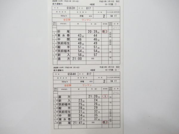 直方運輸センター 55-1行路