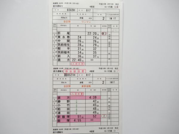 直方運輸センター 55-1行路