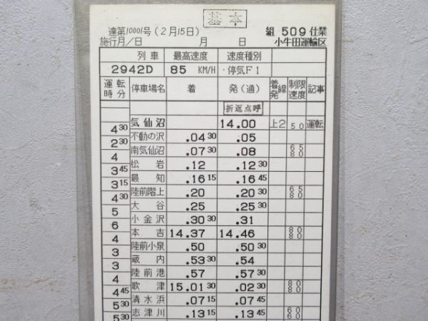 小牛田運輸区 509仕業 揃い