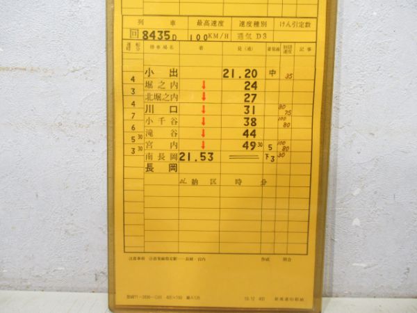 岡運 101仕業 2枚組(施行日違い・通票表示入り)