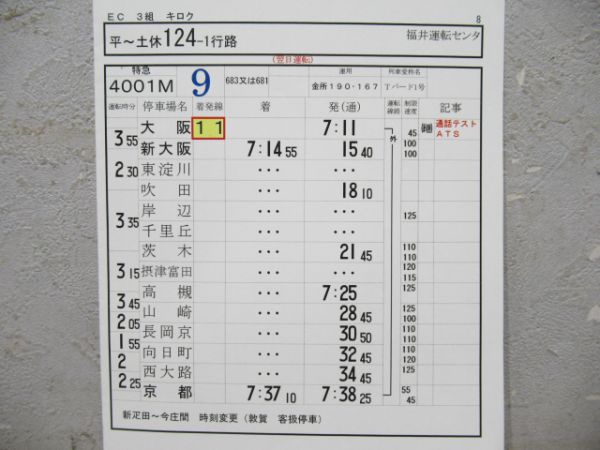 福井運転センターサンダーバード