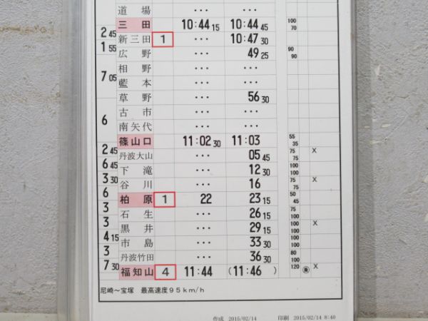 福知山運転所 44行路 揃い(こうのとり 入り)