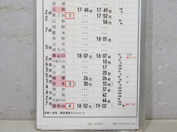 福知山運転所 44行路 揃い(こうのとり 入り)