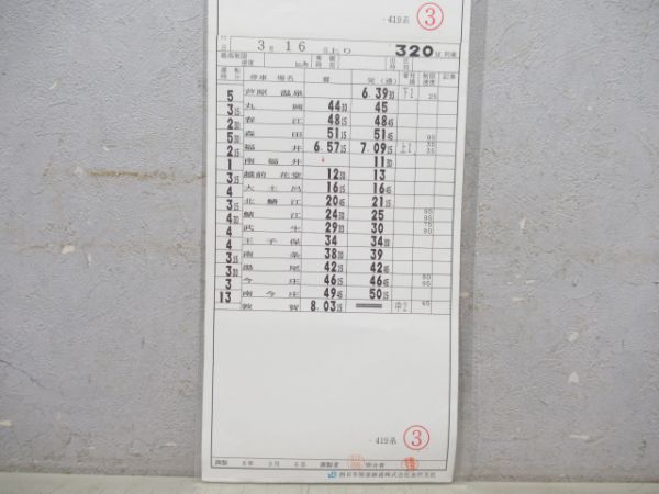 福井運転センター 変16行路 揃い(419系 普通)