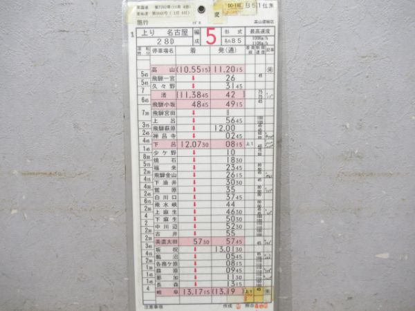 高山運輸区キハ85揃い (ひだ入り)