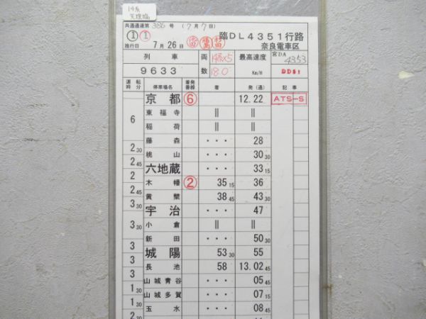 奈良電車区 臨DL4351行路 14系