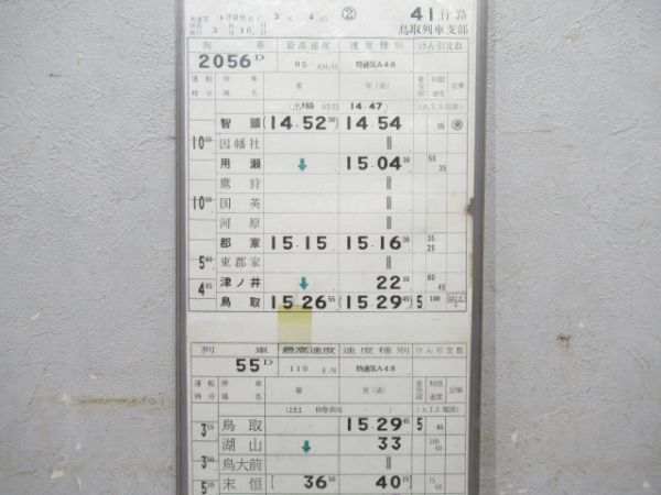 鳥取列車支部 41行路 揃い (特急 スーパーはくと)