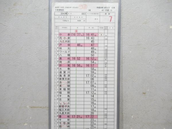 小倉運転区 42行路 (ソニック号)