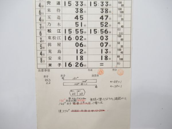 米子運転所 DCB42行路 年号違い