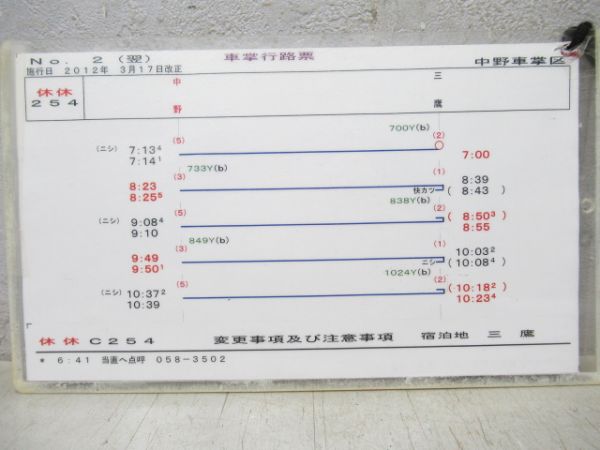 平成28年3月改正さいたま車掌区車掌運用足取り表 行路表