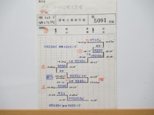 京都電車区花火大会揃い