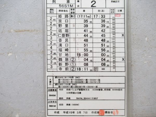 福崎鉄道部休日揃い