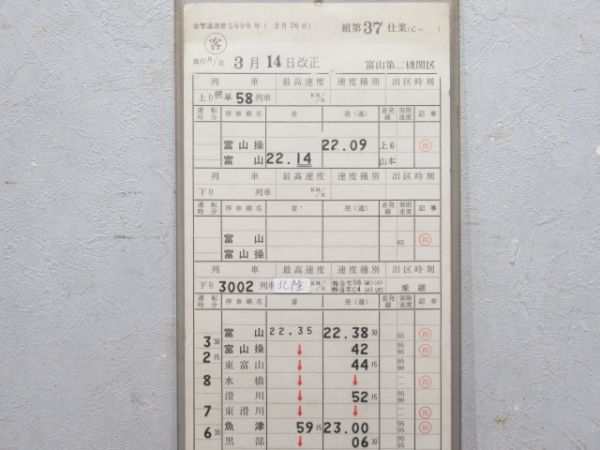 富山第二機関区 37仕業 (寝台・北陸 入り)